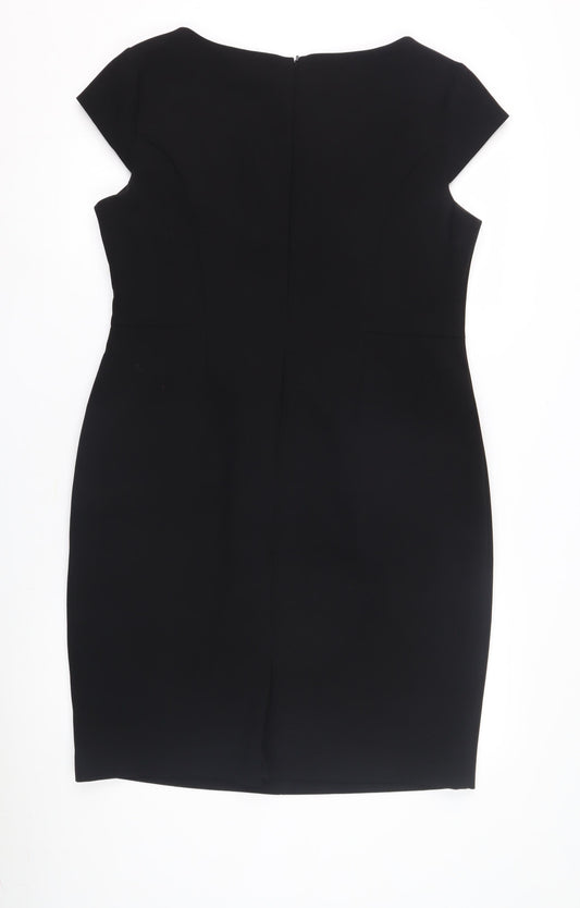 Fenn Wright Manson Petite Black Sheath Dress Women 16