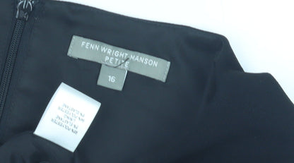 Fenn Wright Manson Petite Black Sheath Dress Women 16
