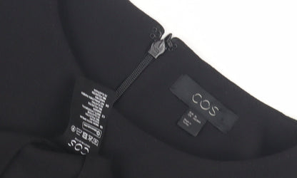 COS Women's Black Shift Dress Size S 3/4 Sleeve
