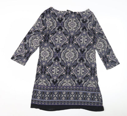 Wallis Womens Paisley Dress, Multicolour, M, Casual Wear