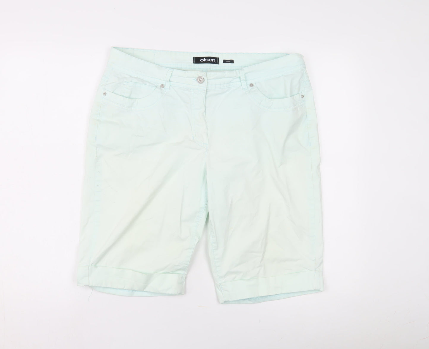 Olsen Women's Green Casual Shorts, Size 18