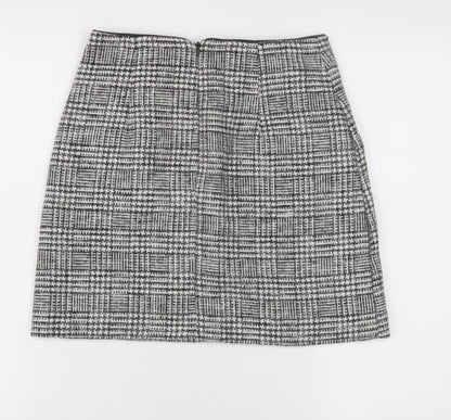 Oasis Women’s Grey Check Pencil Skirt Size 8