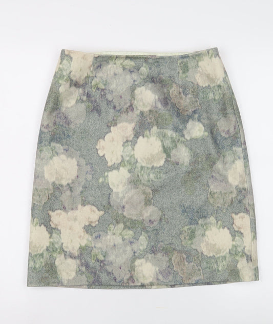 Hobbs Women's Multicoloured Wool Pencil Skirt, Size 8