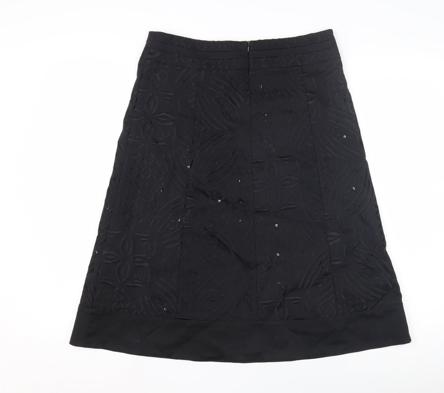 Oasis Women's Black Skirt Size 10, Zip Closure