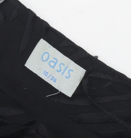 Oasis Women's Black Skirt Size 10, Zip Closure