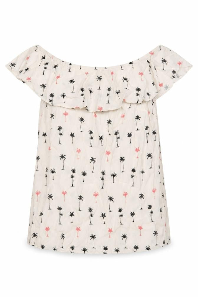 Womens UK Size 10 Oasis Ivory Off the Shoulder Blouse