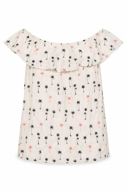 Womens UK Size 10 Oasis Ivory Off the Shoulder Blouse