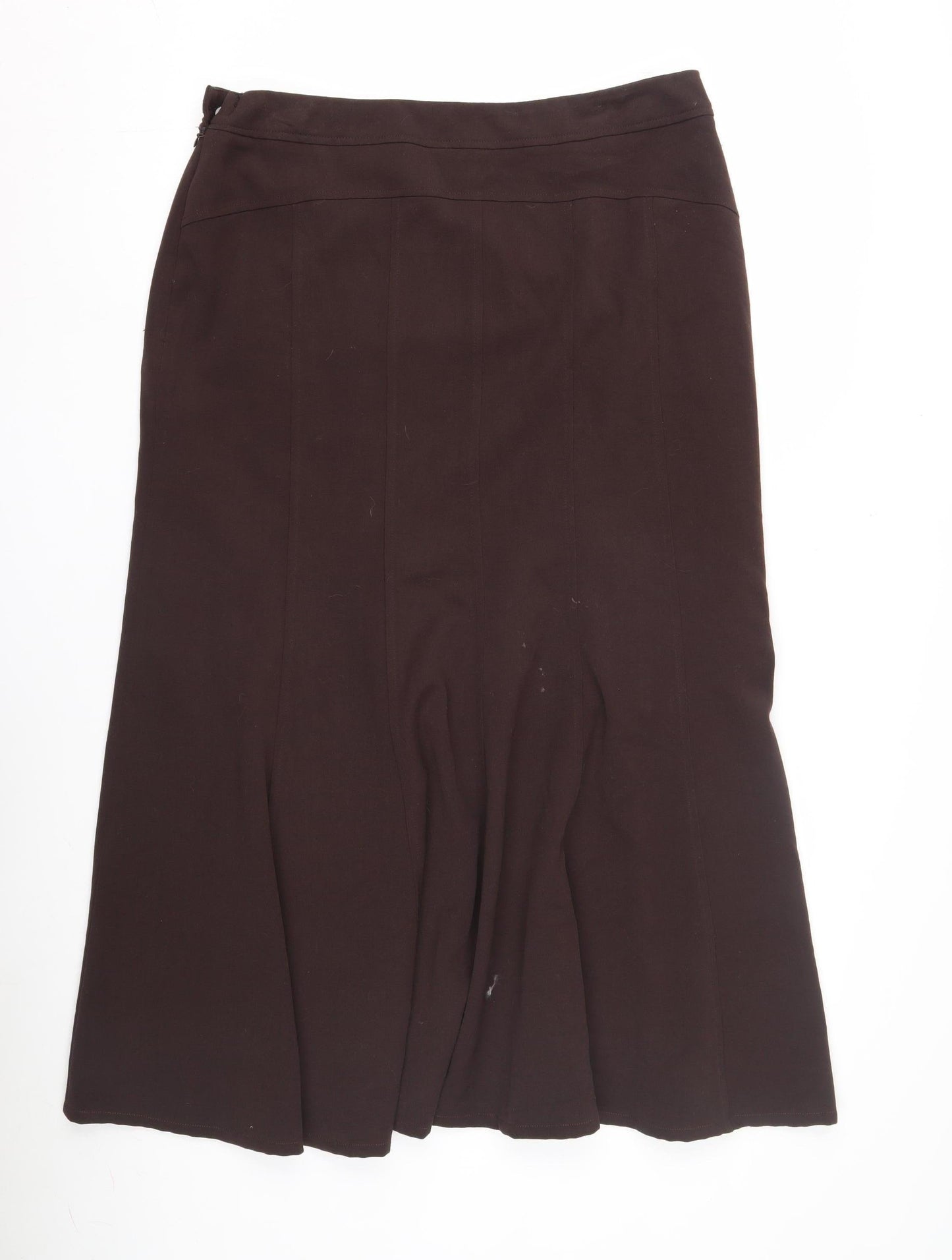 Long Tall Sally Women's Brown Pleated Skirt, Size 16