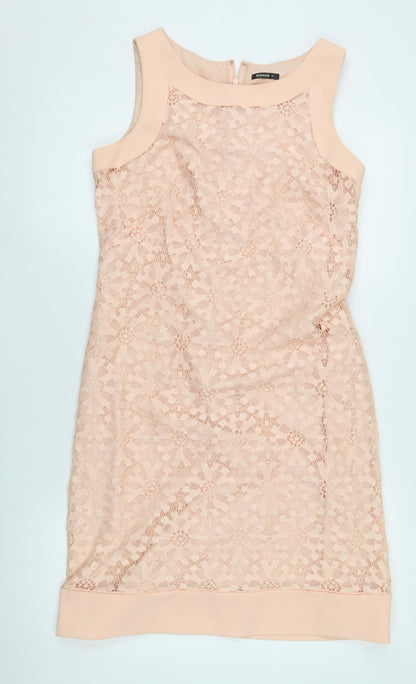 Roman Women's Beige Lace Sheath Dress, Size 12, Party
