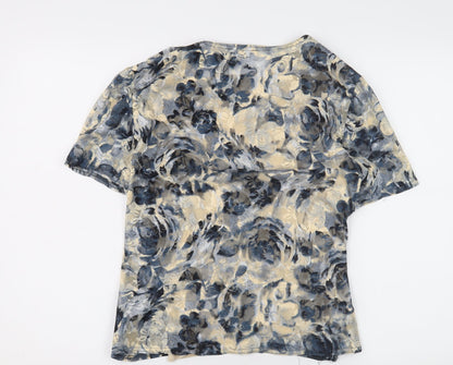 Bassini Women's Multicoloured Floral Wrap T-Shirt Size 18