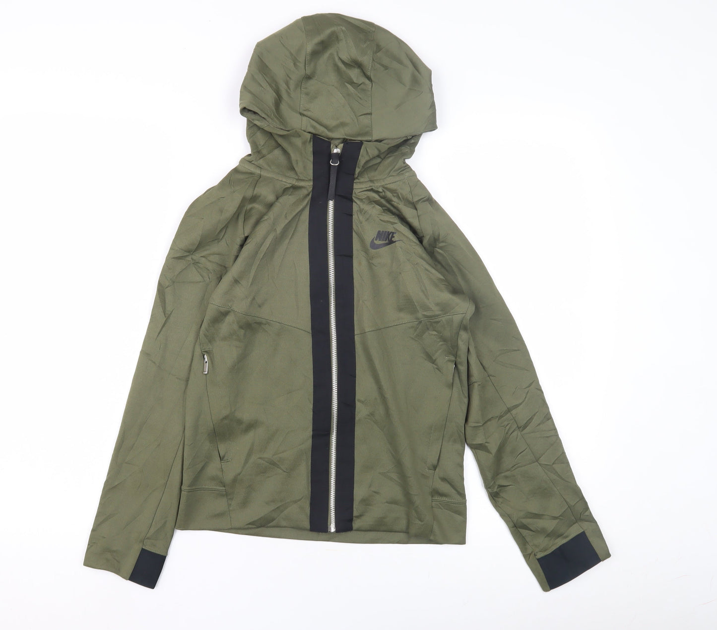 Nike Boys Green Full Zip Hoodie M - Casual Sportswear