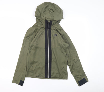 Nike Boys Green Full Zip Hoodie M - Casual Sportswear