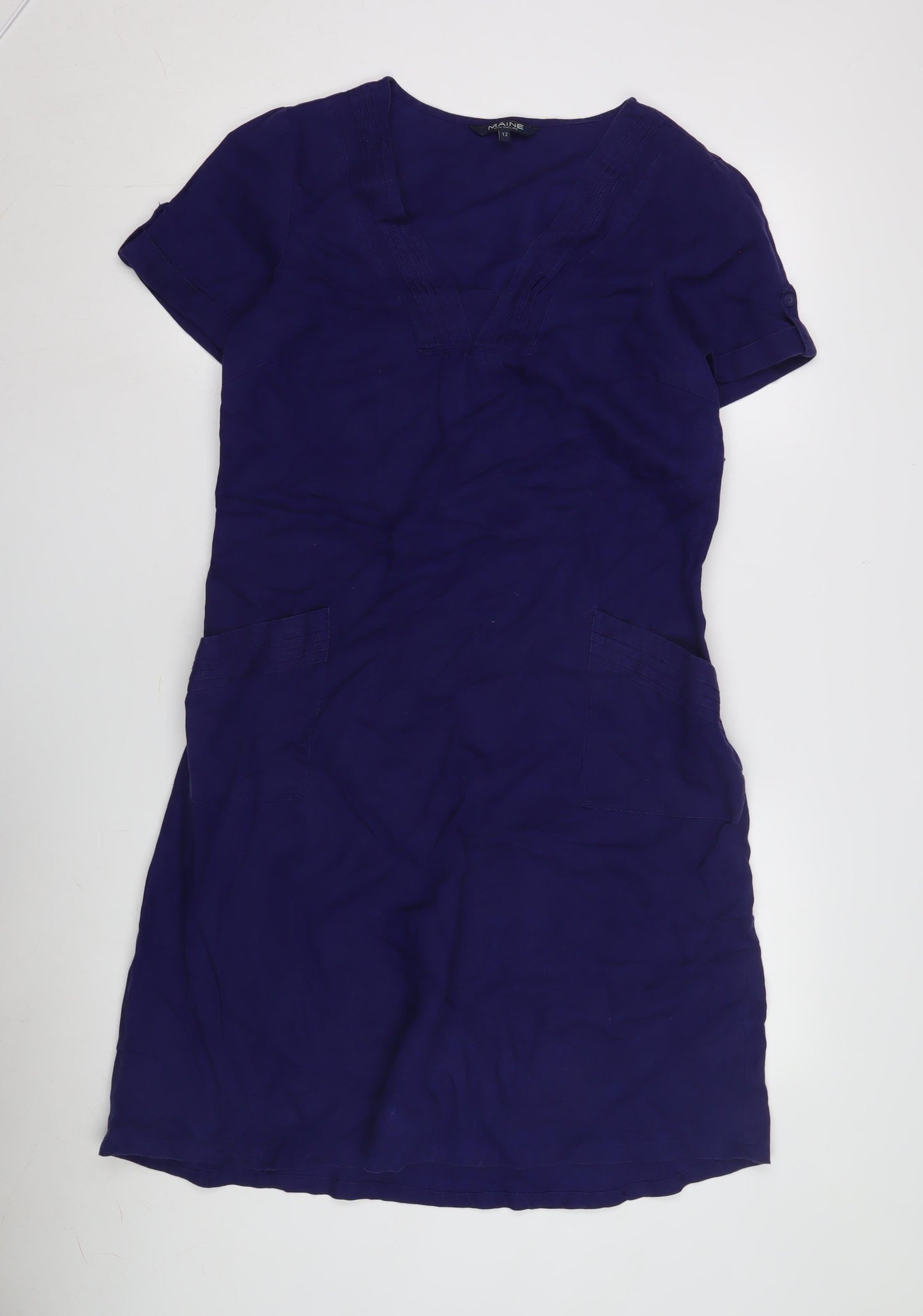 Maine New England Women's Blue Shift Dress Size 12