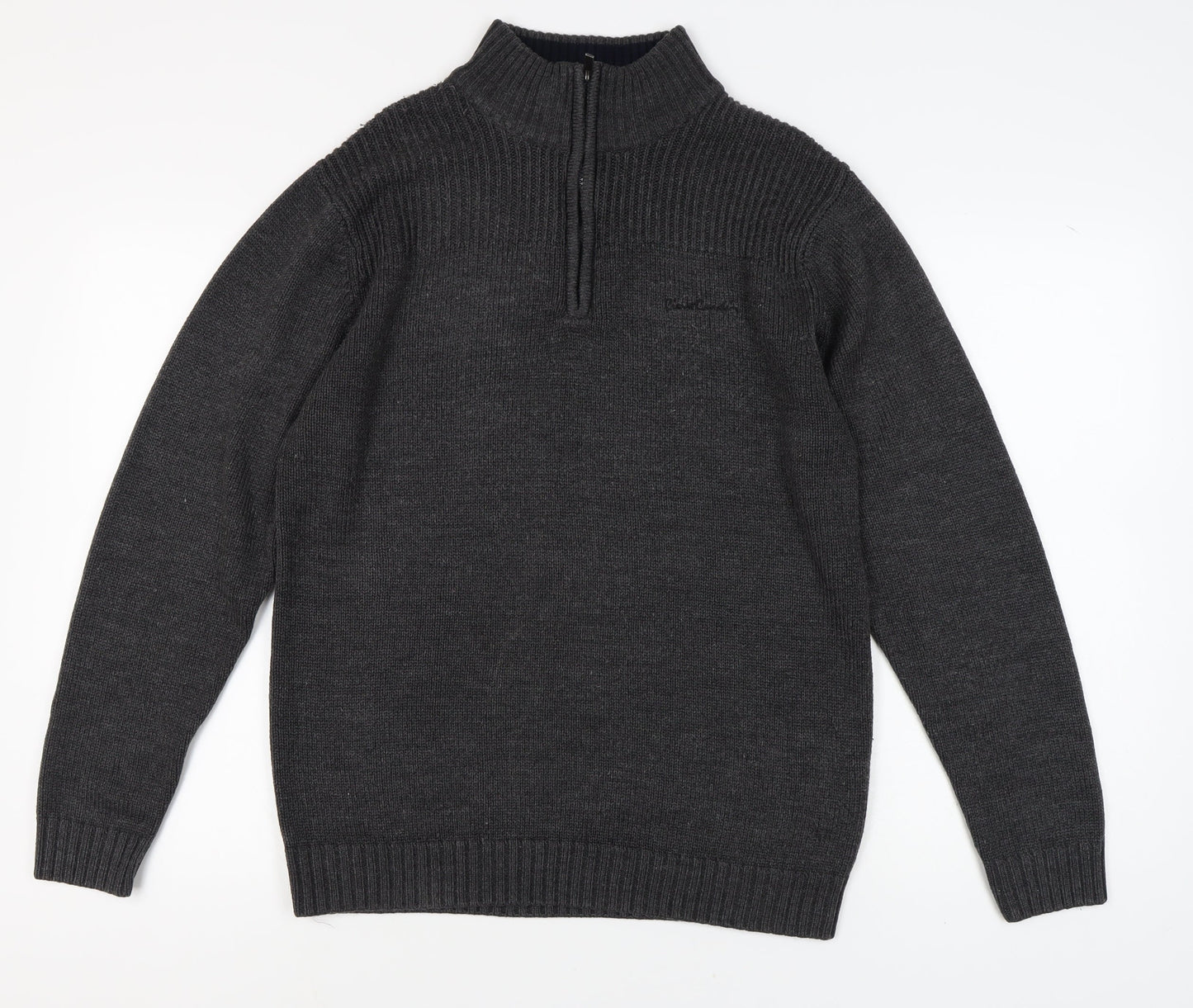 Pierre Cardin Men's Black 2XL Full Zip Jumper