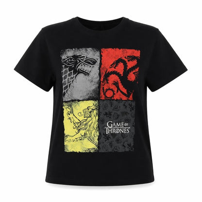 Front view of Game of Thrones Black T-Shirt S unisex adults
