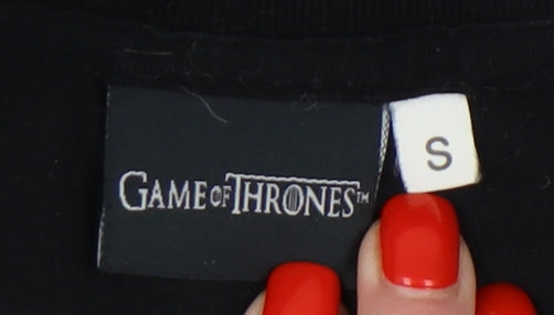 Unisex Adults UK Size S Game Of Thrones Black Basic T-Shirt