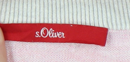 Womens UK Size 10 s.Oliver Pink Pullover Jumper