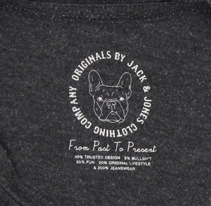 Mens UK Size S JACK & JONES Black  T-Shirt
