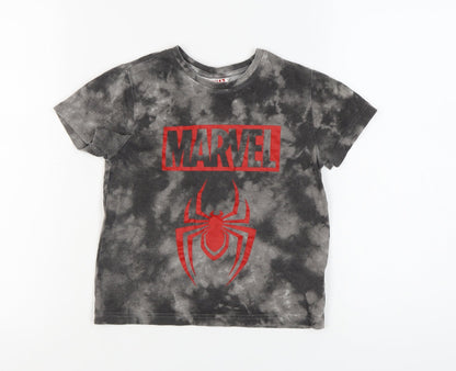 Marvel Spider-Man Boys Grey Tie-Dye T-Shirt 7-8 Years