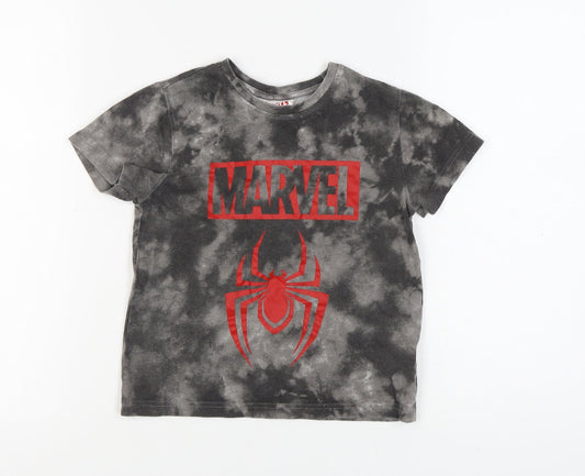 Marvel Spider-Man Boys Grey Tie-Dye T-Shirt 7-8 Years