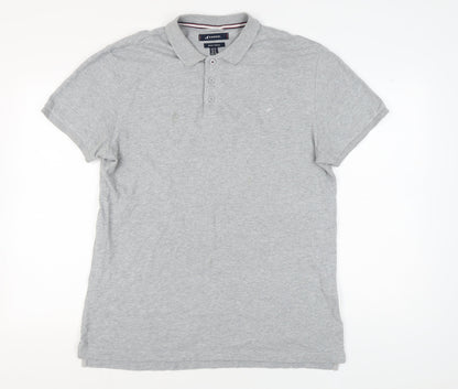 Kangol Men's Grey Cotton Polo Shirt XL Short Sleeve