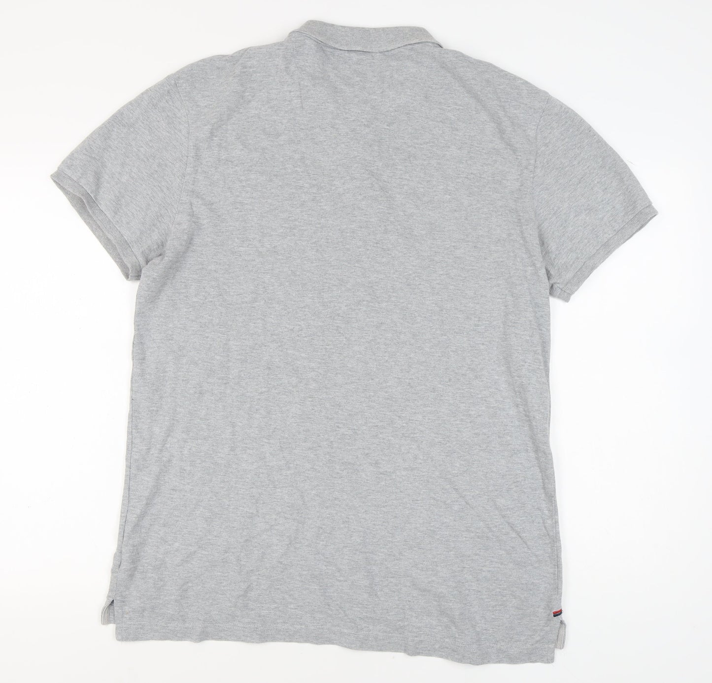 Kangol Men's Grey Cotton Polo Shirt XL Short Sleeve