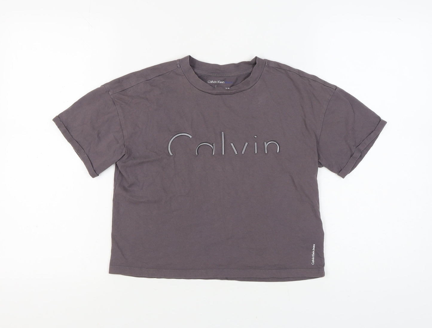 Calvin Klein Women’s Grey Basic T-Shirt Size S