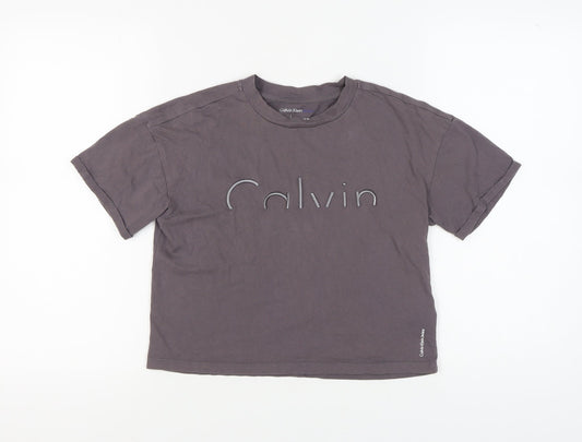 Calvin Klein Women’s Grey Basic T-Shirt Size S
