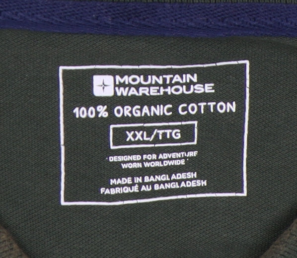Mountain Warehouse Men's 2XL Green Polo Shirt