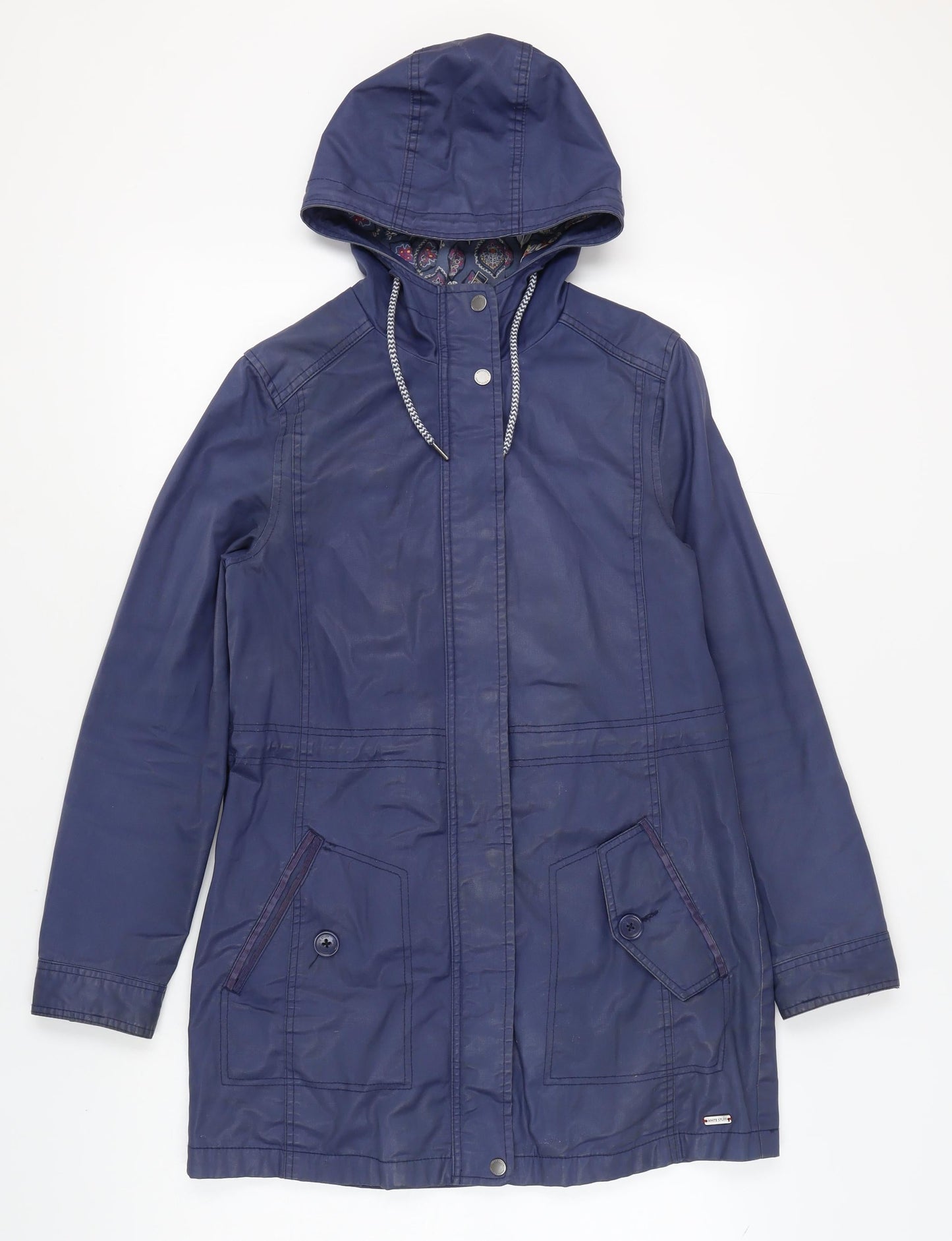 Womens UK Size 12 White Stuff Blue Parka Coat