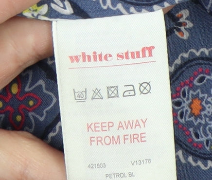 Womens UK Size 12 White Stuff Blue Parka Coat