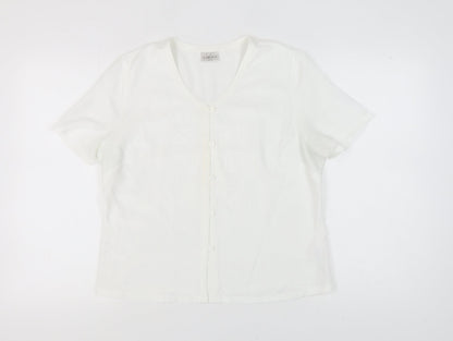 Womens UK Size 14 Eastex White Basic Blouse