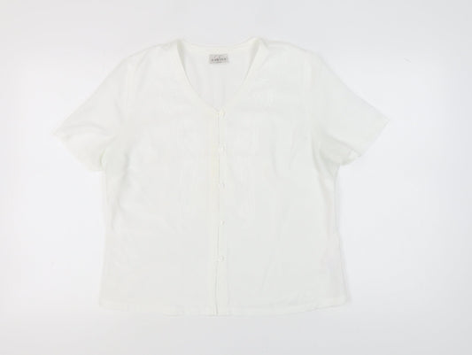 Womens UK Size 14 Eastex White Basic Blouse