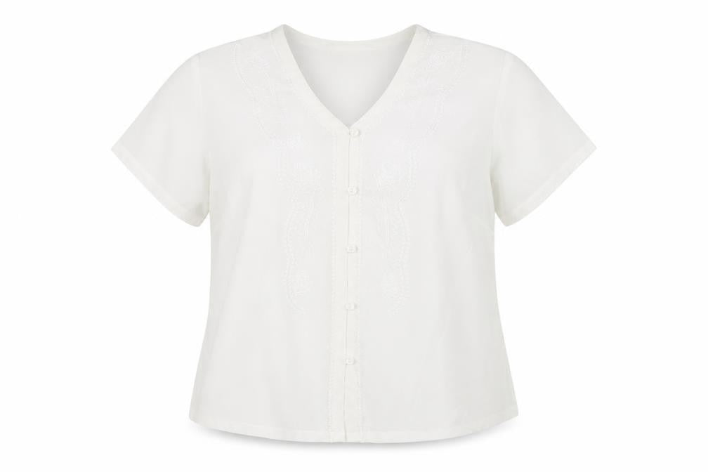 Womens UK Size 14 Eastex White Basic Blouse