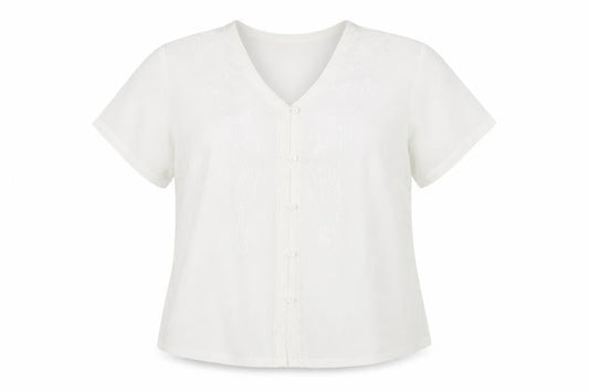 Womens UK Size 14 Eastex White Basic Blouse