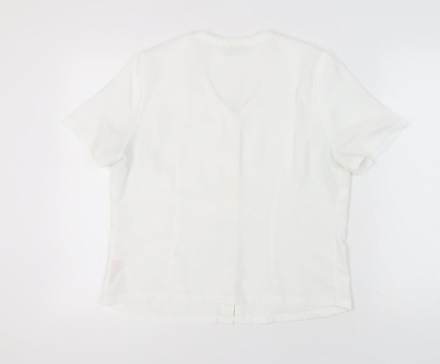Womens UK Size 14 Eastex White Basic Blouse
