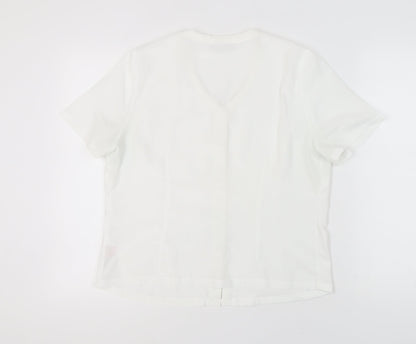 Womens UK Size 14 Eastex White Basic Blouse