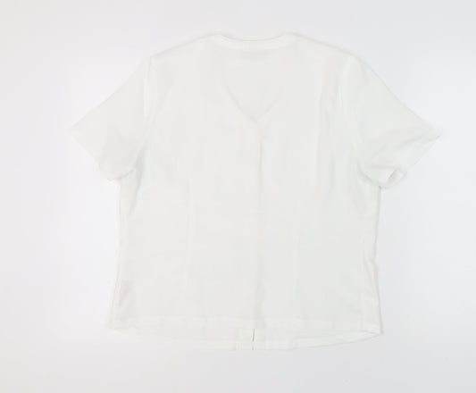 Womens UK Size 14 Eastex White Basic Blouse