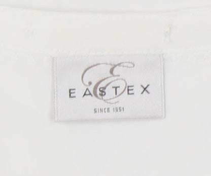 Womens UK Size 14 Eastex White Basic Blouse