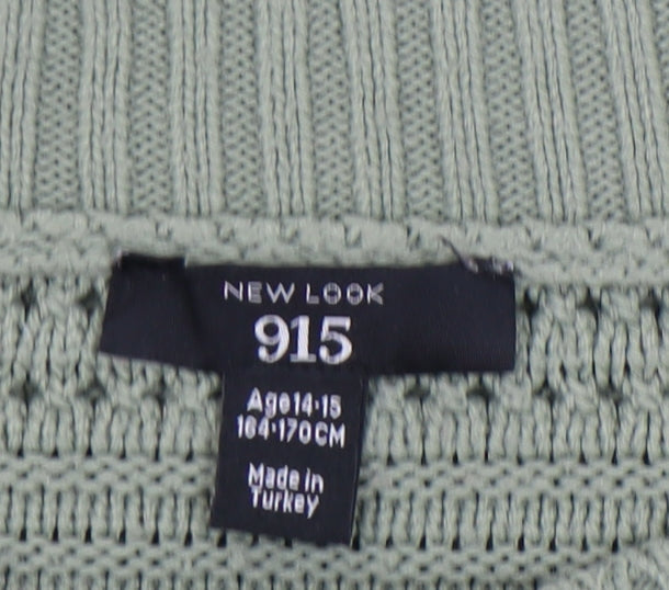 Teens UK Size 14 New Look Green Pullover Jumper