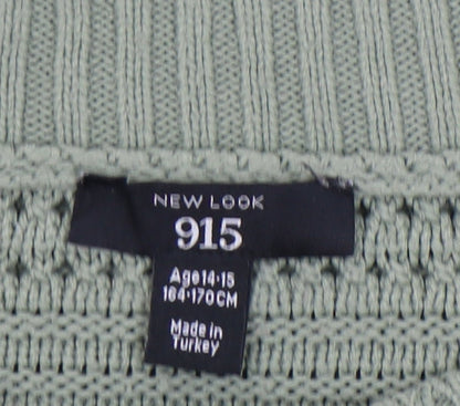 Teens UK Size 14 New Look Green Pullover Jumper