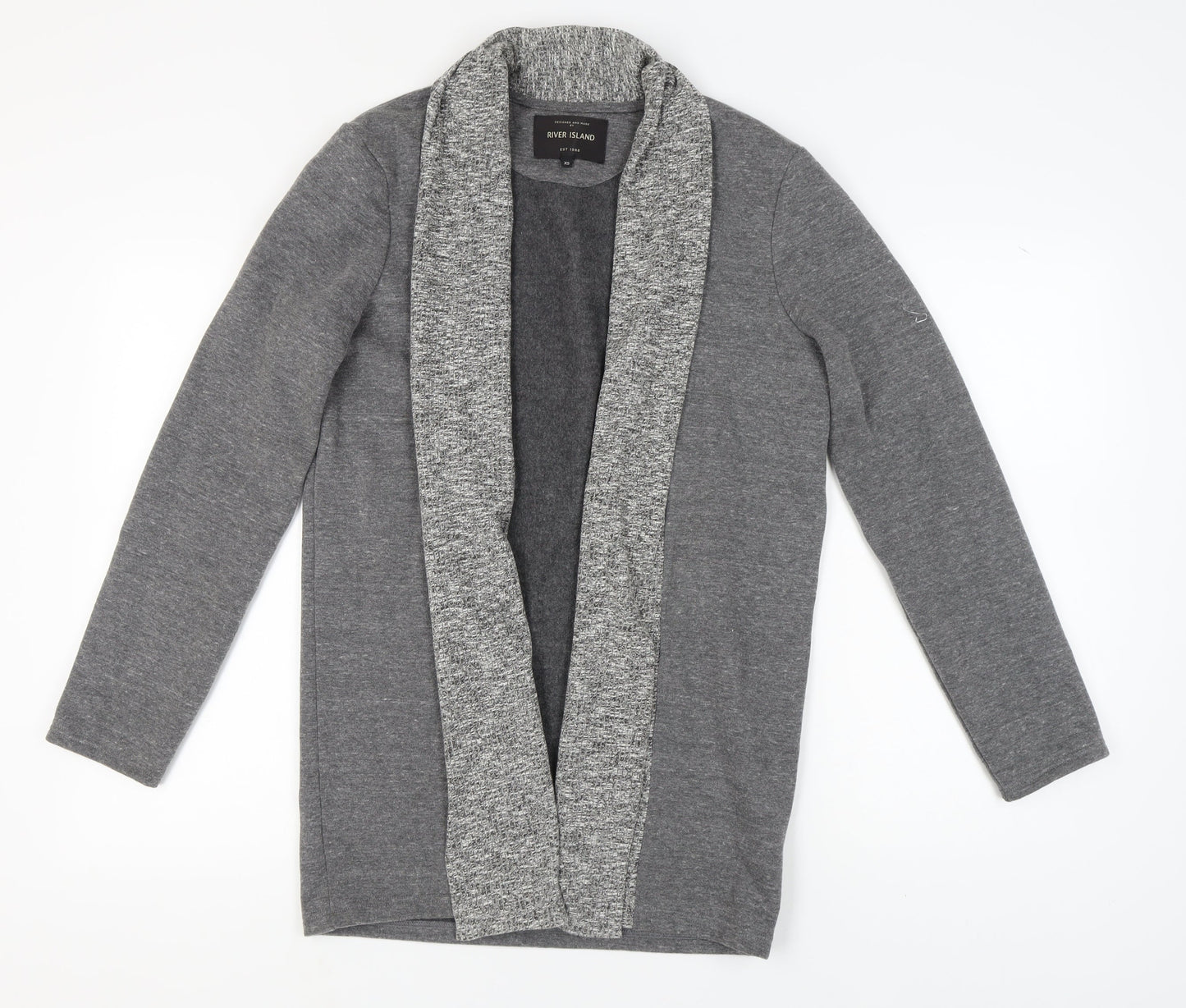 Womens UK Size XS River Island Grey Cardigan Jumper
