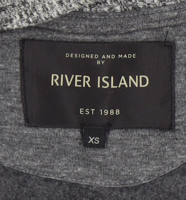 Womens UK Size XS River Island Grey Cardigan Jumper