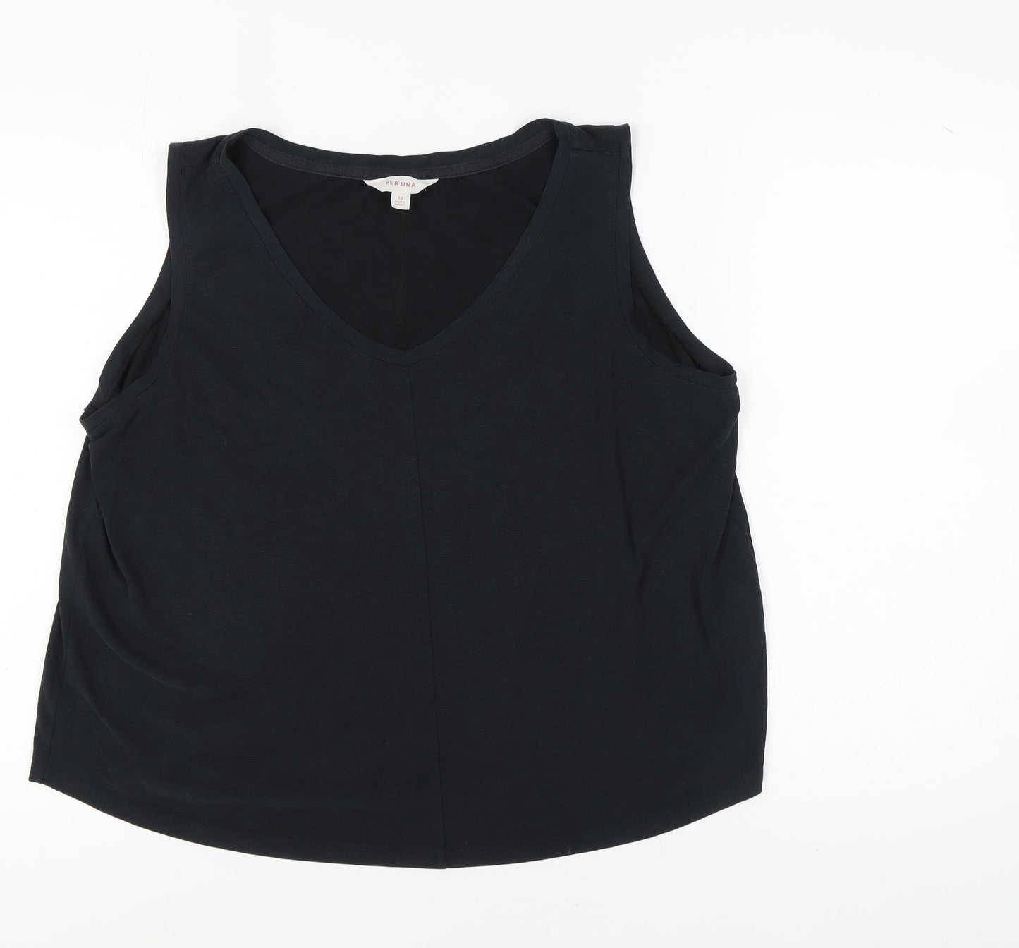 Womens UK Size 18 Per Una Black Basic Tank