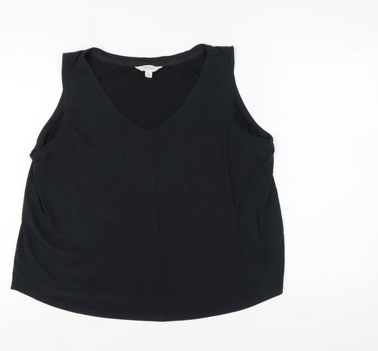 Womens UK Size 18 Per Una Black Basic Tank