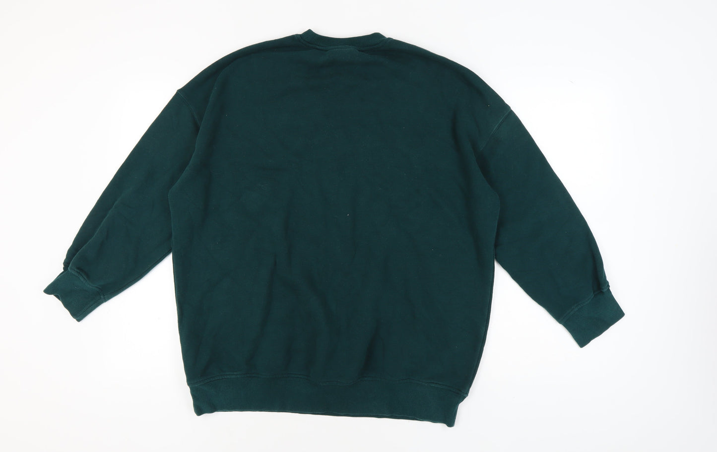 Monki Women's Green Pullover Sweatshirt 2XS Casual Winter