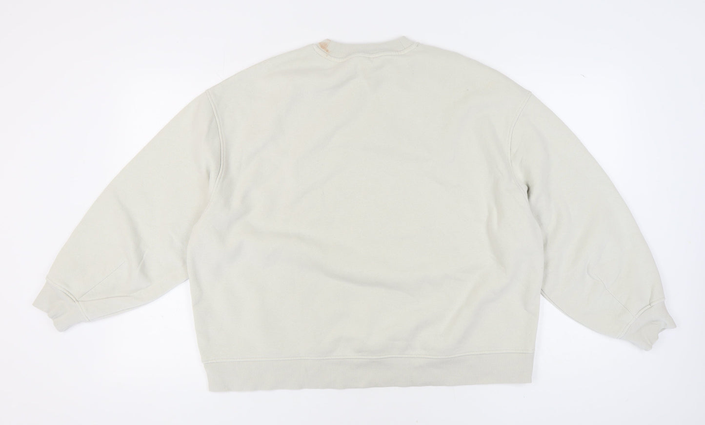 Unisex Adults UK Size 12 H&M White Pullover Sweatshirt