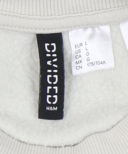 Unisex Adults UK Size 12 H&M White Pullover Sweatshirt