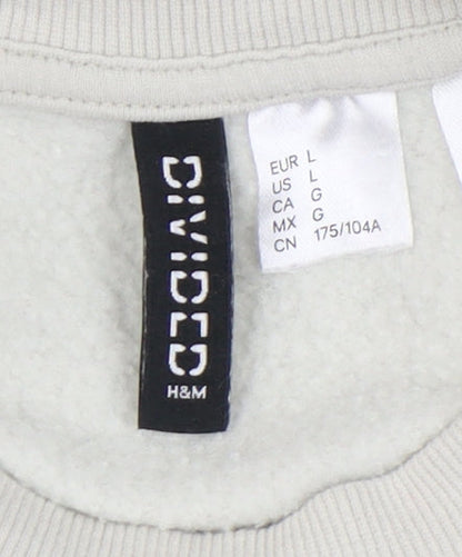 Unisex Adults UK Size 12 H&M White Pullover Sweatshirt