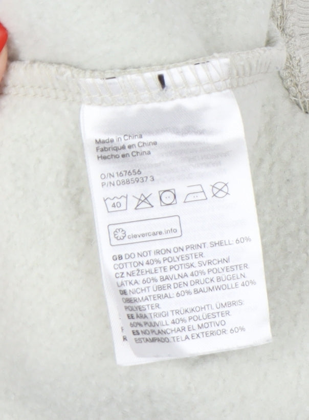 Unisex Adults UK Size 12 H&M White Pullover Sweatshirt